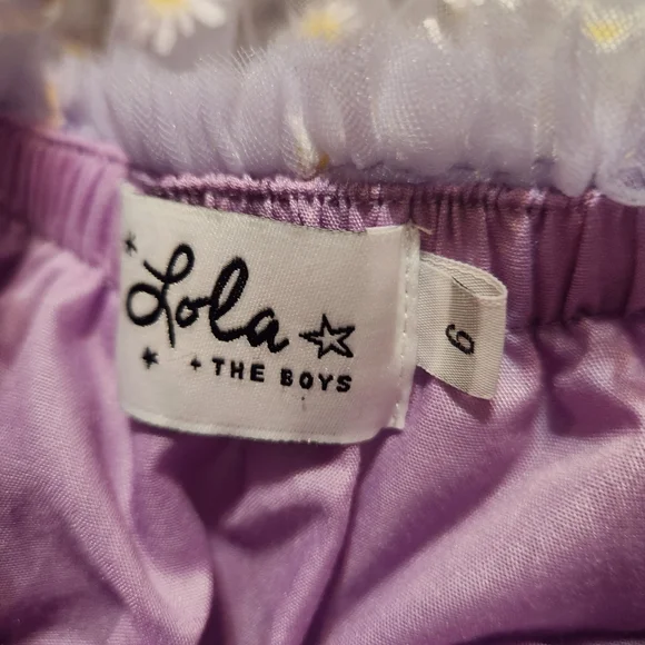 Lola + The Boys Daisy Purple Tulle Sundress - Picture 4 of 5